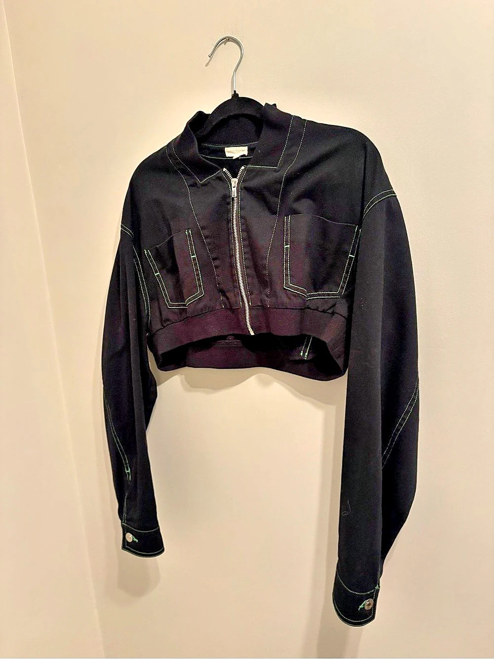 Express Cropped Moto Jacket in Black Size Small Like New